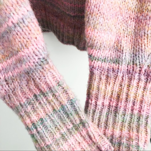 LoveShackFancy Aquarius Pullover Chunky Knit Sweater Pink Cloud Puff Sleeve - Picture 7 of 8